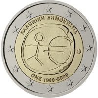 Ελλάδα 2 Ευρώ 2009 Δέκα Χρόνια ΟΝΕ