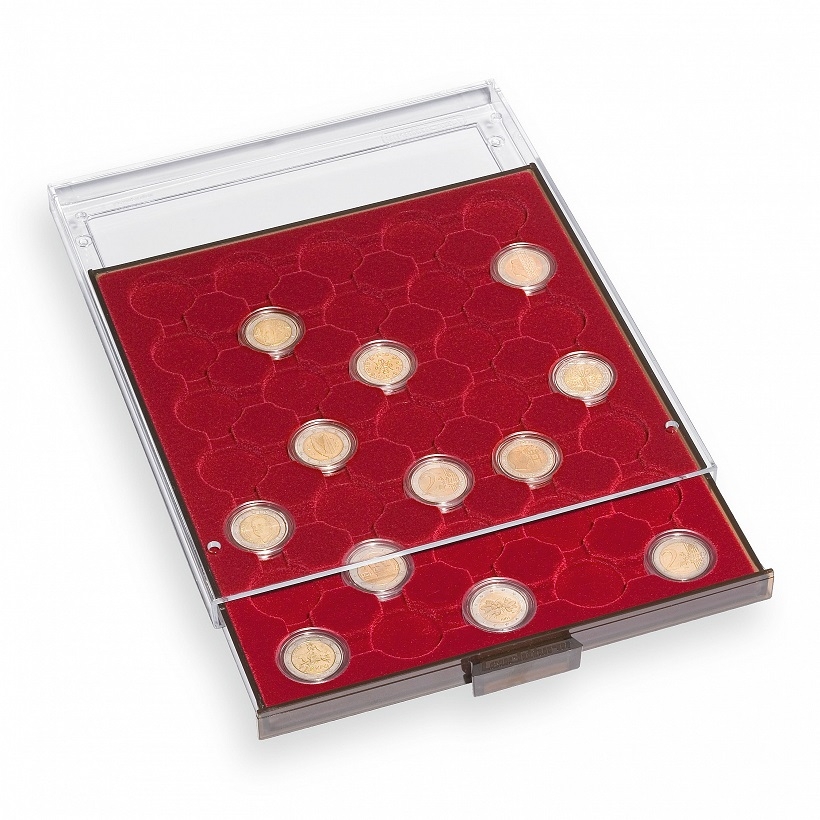 Συρτάρι Νομισμάτων 30 Θέσεων Για Κάψουλες 32mm Κόκκινο