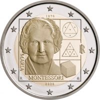 Ιταλία 2 Ευρώ 2020 150th Anniversary Of The Birth Of Maria Montessori