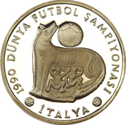 Turkey 20000 Lira 1990 Italian Football