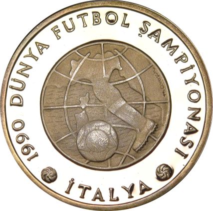 Turkey 20000 Lira 1990 Italian Football