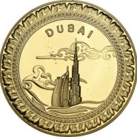 Dubai Gold Plated Medal Souvenir