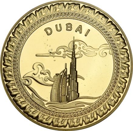 Dubai Gold Plated Medal Souvenir