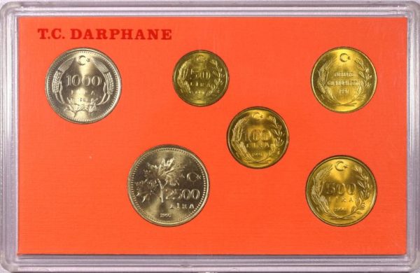 Turkish Mint 1991 Coin Set T.C. Darphane