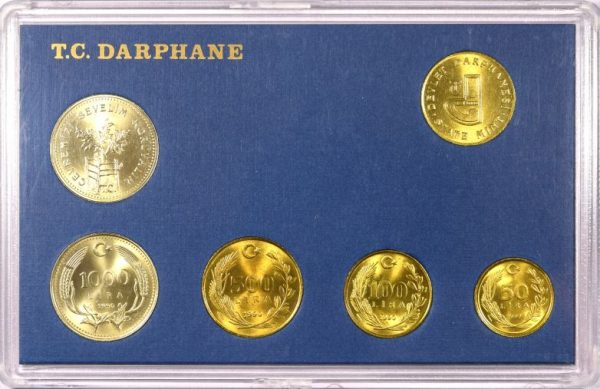 Turkish Mint 1990 Coin Set T.C. Darphane