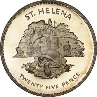 St Helena 25 Pence 1977 Proof