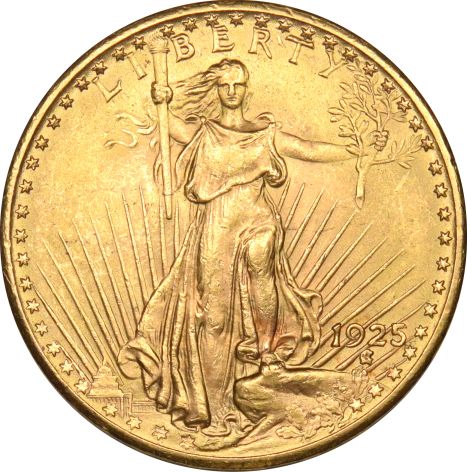 USA Χρυσό 20 Δολάρια 1925 St Gaudens