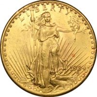 USA Χρυσό 20 Δολάρια 1924 St Gaudens