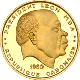 Gabon Χρυσό Νόμισμα 25 Francs 1960