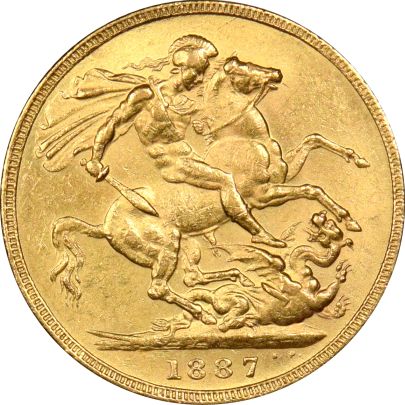 Χρυσή Λίρα Αγγλίας 1887 Βικτωρία