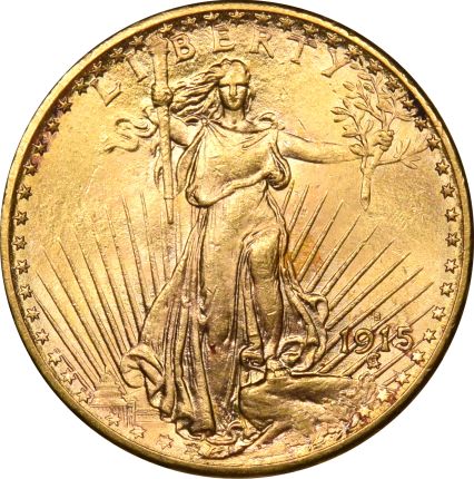 USA Χρυσό 20 Δολάρια 1915 St Gaudens