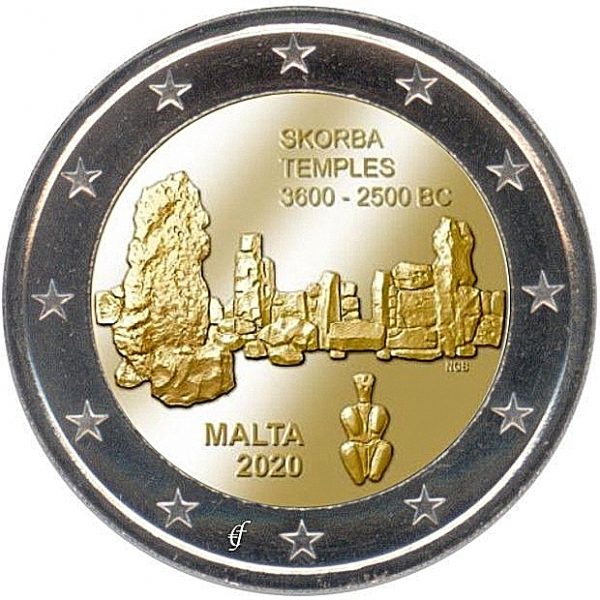 Μάλτα 2 Ευρώ 2020 Skorba Temple