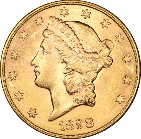 USA Χρυσό 20 Δολάρια 1898 Liberty Head - Double Eagle