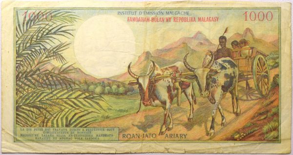 Χαρτονόμισμα 1000 Francs Madagascar