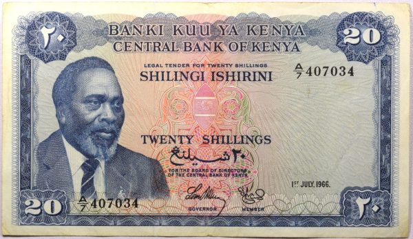 Χαρτονόμισμα Kenya 20 Shillings 1966