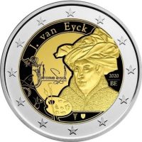 Βέλγιο 2 Ευρώ 2020 Jan Van Eyck Year Coincard