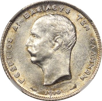 Νόμισμα Ελλάδα 1 Δραχμή 1910 NGC MS62