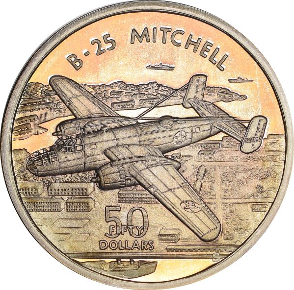 Marshall Islands 50 Dollars B25 Mitchell Silver 1 Oz Ασημένια Ουγκιά
