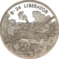 Marshall Islands 50 Dollars B24 Liberator Silver 1 Oz Ασημένια Ουγκιά