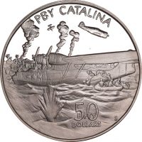 Marshall Islands 50 Dollars PBY Catalina Silver 1 Oz Ασημένια Ουγκιά.