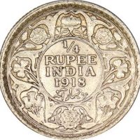 Ινδία India 1/4 Rupee 1918