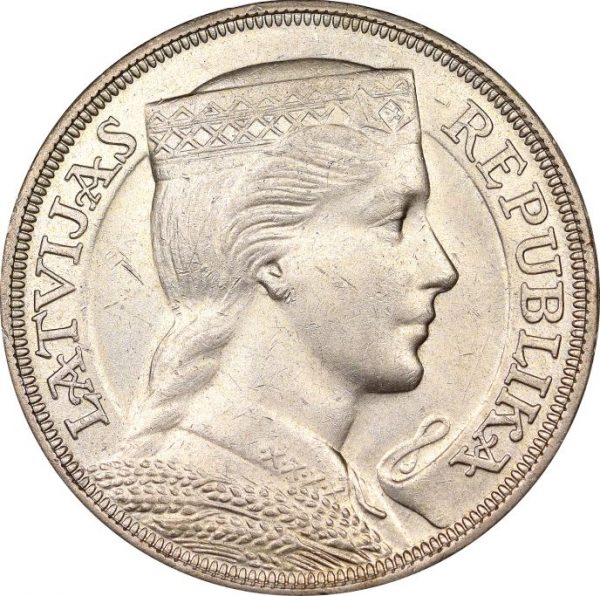 Λετονία Latvia 5 Lati 1931 Ασημένιο