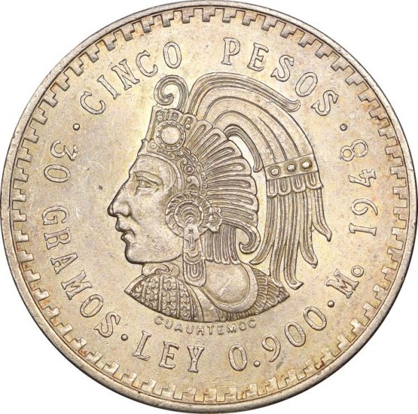 Μεξικό Mexico 5 Pesos 1948 Silver