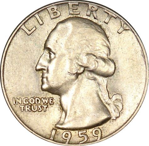 Ηνωμένες Πολιτείες Αμερικής USA Quarter Dollar 1959