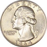 Ηνωμένες Πολιτείες Αμερικής USA Quarter Dollar 1964
