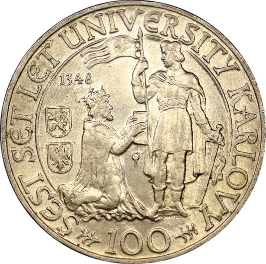 Τσεχοσλοβακία Czechoslovakia 100 Korun 1948 Silver