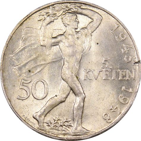 Τσεχοσλοβακία Czechoslovakia 50 Korun 1948 Silver