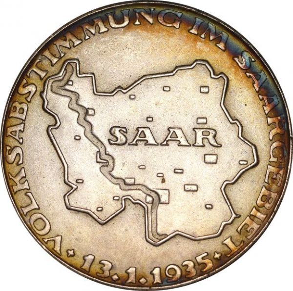 Γερμανία Germany Silver Medal SAAR 1935