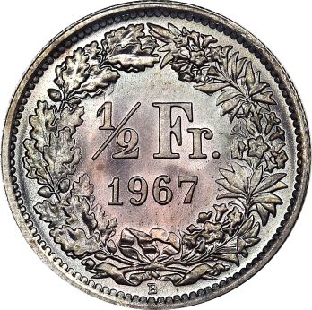 Ελβετία Switzerland 5 Francs 1967 Brilliant Uncirculated