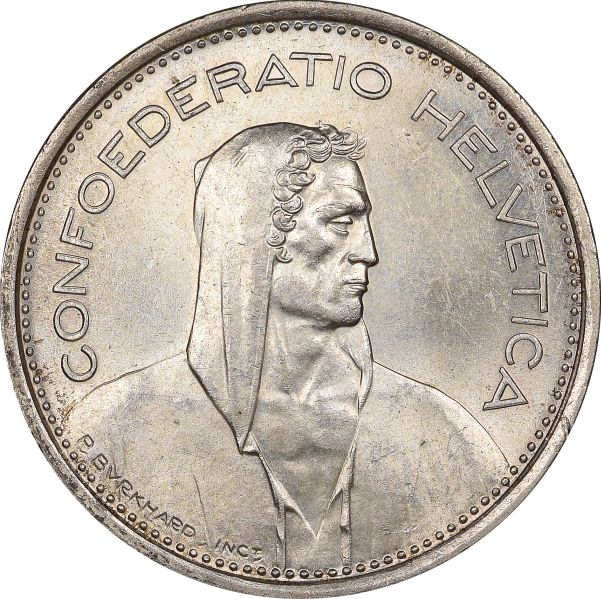Ελβετία Switzerland 5 Francs 1969 Brilliant Uncirculated