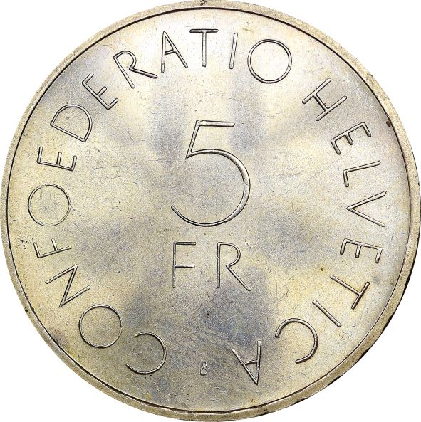 Ελβετία Switzerland 5 Francs 1965 Brilliant Uncirculated