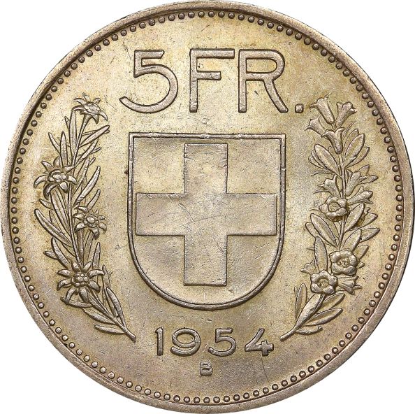 Ελβετία Switzerland 5 Francs 1954