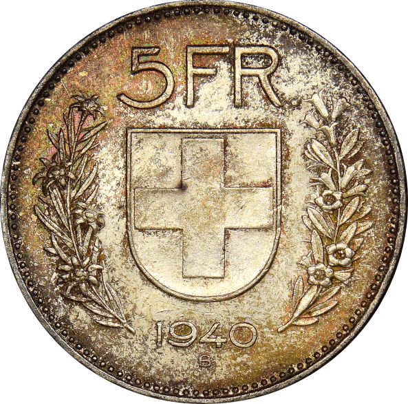 Ελβετία Switzerland 5 Francs 1940
