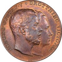 Σουηδία Sweden Medal Coronation Gustav 1914