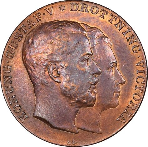 Σουηδία Sweden Medal Coronation Gustav 1914