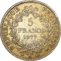 Γαλλία France 5 Francs 1877 Silver