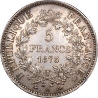 Γαλλία France 5 Francs 1873 Silver