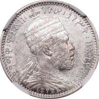 Αιθιοπία Ethiopia 1/8 Birr 1887 NGC AU58