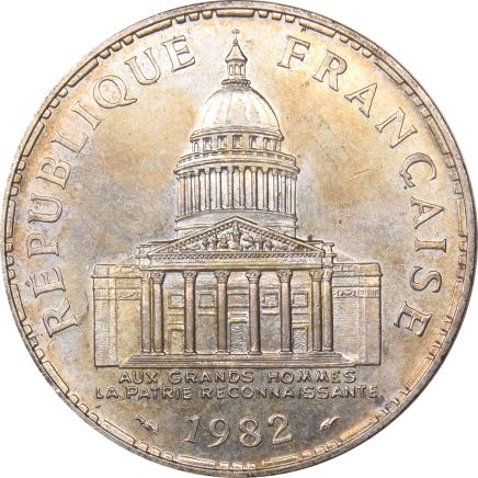 Γαλλία France 100 Francs 1988 Silver