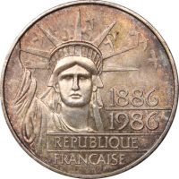 Γαλλία France 100 Francs 1986 Silver