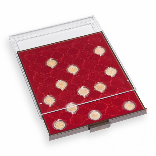 Συρτάρι Νομισμάτων 35 Θέσεων Για Κάψουλες 28mm Κόκκινο