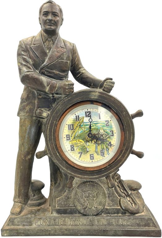 Franklin D Roosevelt The Man of the Hour Portrait Clock 1933