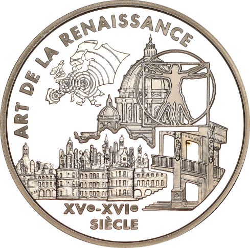 Γαλλία France Europa Silver Coin 2000 Art De La Renaissance