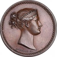 Uniface Trial Medal Empress Josephine Bonaparte By Andrieu F