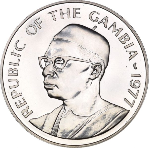 Γκάμπια Gambia 1977 20 Dalasis Silver Commemorative Coin
