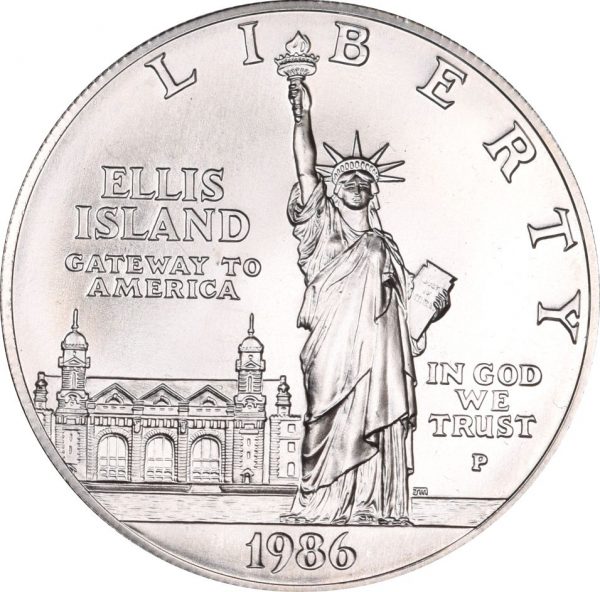 Ηνωμένες Πολιτείες USA 1 Dollar Silver 1986 Ellis Island